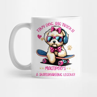 Dog Maltipoo Sunglasses -  Cool Maltipoo Mom Skateboarding Mug